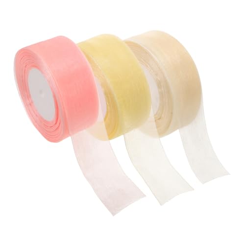 EXHUMKY 3 Rollen Transparentes Chiffonband Yards Diy Geschenkband für Hochzeitsdekorationen Blumensträuße und Kreative Verpackungen für Geburtstagsgeschenke und Feiern EXHUMKY 3 Rollen Transparentes Chiffonband Yards Diy Geschenkband für Hochzeitsdekorationen Blumensträuße und Kreative Verpackungen für Geburtstagsgeschenke und Feiern von EXHUMKY