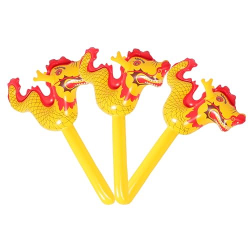 EXHUMKY 3stücke Teiliges Aus Aufblasbaren Drachen-luftballons Pvc Tier-stabballons Für Geburtstagsfeiern Shower Und Neujahrs-dekorationen Interaktive Unterhaltung Für Gäste von EXHUMKY