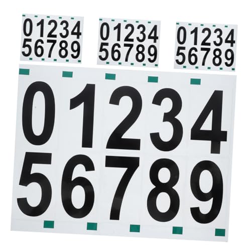 EXHUMKY 4 Blatt Reflektierende Digitale Etiketten Nummernaufkleber Heimatadressnummern Für Reflektierende Nummern Für Mailbox Nummernzeichen Hausnummern Black Pvc EXHUMKY 4 Blatt Reflektierende Digitale Etiketten Nummernaufkleber Heimatadressnummern Für Reflektierende Nummern Für Mailbox Nummernzeichen Hausnummern Black Pvc von EXHUMKY