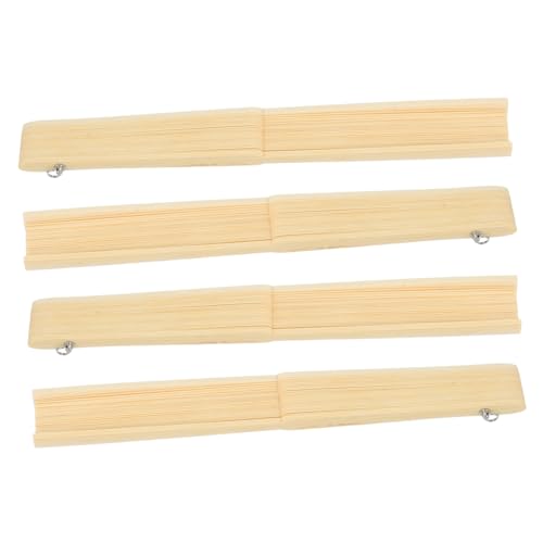 EXHUMKY 4 Stück Faltfächerrahmen aus Unbehandelte Japanische Fächer und DIY Bastelset für Hochzeiten Partys Traditionelle Dekoration Einfache Montage von EXHUMKY