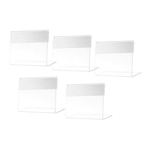 EXHUMKY 5 Stück Acryl Preisschildhalter Form Transparenter Stabiler Etikettenhalter aus Hochwertigem Acryl Wiederverwendbar Leicht für Restaurant Hotel Schule und Büro zur Präsentation EXHUMKY 5 Stück Acryl Preisschildhalter Form Transparenter Stabiler Etikettenhalter aus Hochwertigem Acryl Wiederverwendbar Leicht für Restaurant Hotel Schule und Büro zur Präsentation von EXHUMKY