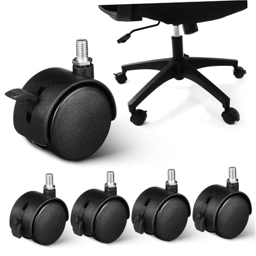 EXHUMKY 5 Stück Lenkrollen mit Gewinde für Möbelbeine Universalrollen mit Bremse Drehbare Möbelräder für Stühle Sofas und Schränke Einfache Installation und Hohe Stabilität EXHUMKY 5 Stück Lenkrollen mit Gewinde für Möbelbeine Universalrollen mit Bremse Drehbare Möbelräder für Stühle Sofas und Schränke Einfache Installation und Hohe Stabilität von EXHUMKY