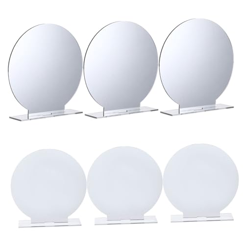EXHUMKY 6 Sätze Tischkarte Hochzeit TABLE -NUMPER -HAUSE Tischständer zum Ausstellen Tisch Nummer für Tischnummernschild aus Acryl leeres Tischschild Zahlenzeichen Silver von EXHUMKY