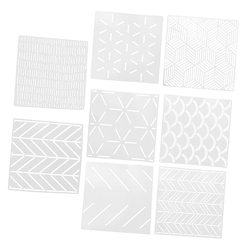 EXHUMKY 8 Stück Teiliges Geometrische Wandschablonen für Kreative Wandgestaltung Wiederverwendbare Schablonen für Malerei und von EXHUMKY