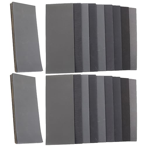 EXHUMKY 90-Teiliges Set Schleifpapier-Set Schleifen grobes Schleifpapier Bußgeld Holzbearbeitung Streugut Schleifpapier-Sortiment Schleifpapier mit hoher Körnung Beflockung von EXHUMKY