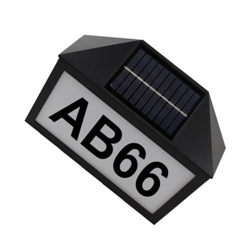 EXHUMKY Digitale Türlampe Solar- Hausnummer Adressschilder Für Privathaushalte Sonnenlicht Hauszeichen Türnummernschild Zahlen Solarhaus Zeichen Im Freien Häuser Black Stk EXHUMKY Digitale Türlampe Solar- Hausnummer Adressschilder Für Privathaushalte Sonnenlicht Hauszeichen Türnummernschild Zahlen Solarhaus Zeichen Im Freien Häuser Black Stk von EXHUMKY