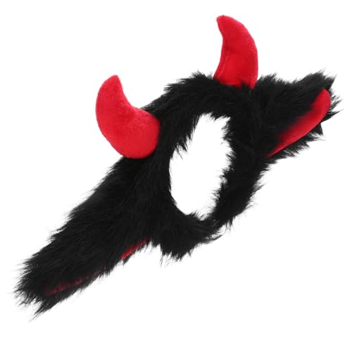 EXHUMKY Halloween Stirnband mit Schwarzem und Yak Ox Horn Realistische Dämonenohren Einzigartiges Cosplay Accessoire für Frauen und Mädchen Detailliertes Kopfstück für Kostümpartys EXHUMKY Halloween Stirnband mit Schwarzem und Yak Ox Horn Realistische Dämonenohren Einzigartiges Cosplay Accessoire für Frauen und Mädchen Detailliertes Kopfstück für Kostümpartys von EXHUMKY