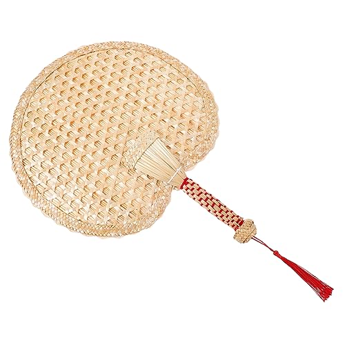EXHUMKY Handgewebter Sommerfächer aus Eleganter Chinesischer Handfächer Dekorativer Tragbarer Fächer für Zuhause Strand und Feiern Leicht Praktisch für Senioren EXHUMKY Handgewebter Sommerfächer aus Eleganter Chinesischer Handfächer Dekorativer Tragbarer Fächer für Zuhause Strand und Feiern Leicht Praktisch für Senioren von EXHUMKY