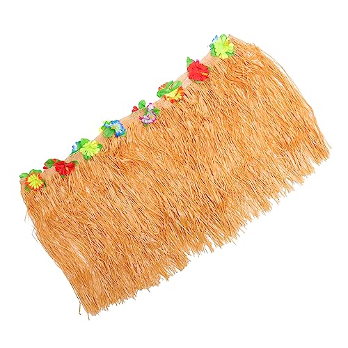 EXHUMKY Hawaiianischer Tischrock aus Tüll mit Fransen Bunte Blumendekoration für Strandpartys Geburtstagsfeiern und Hochzeiten Langlebiges und Stoffmaterial von EXHUMKY