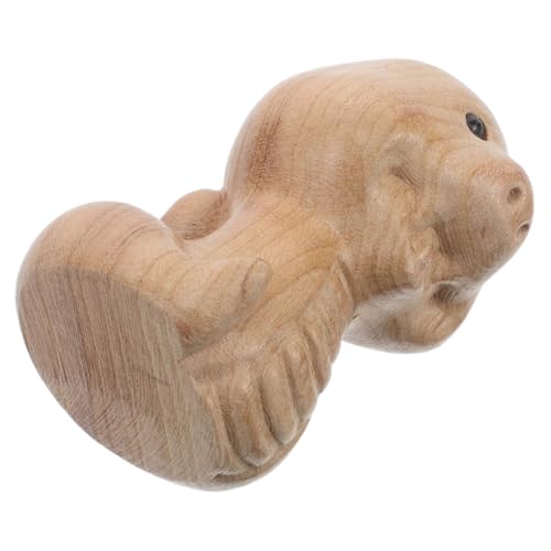 EXHUMKY Holzschlange Handgeschnitzt Feng Shui Dekofigur Jahr der Schlange Niedliche Holzfigur Glücksbringer Schutz für Wohn Bürodekoration zum Frühlingsfest von EXHUMKY