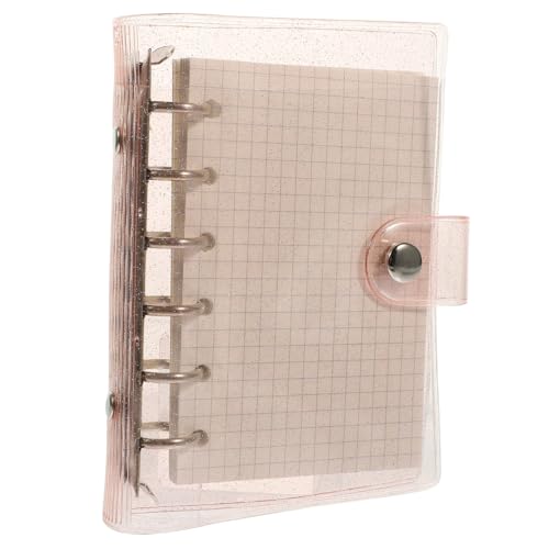 EXHUMKY Loose Leaf Binder Notizbuch Glitzer Hülle Kariertes Schreibblock Praktisches Ringbuch Notizblock für Tagebuch Wochenplan für Familie und Freunde von EXHUMKY