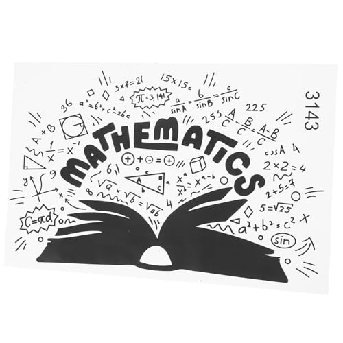 EXHUMKY Mathematik Themen Wandaufkleber Selbstklebende Mathematische Formeln für Klassenzimmer Dekorative Wandtattoos für Kinderzimmer von EXHUMKY
