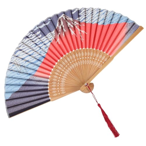EXHUMKY Seidenbambus -Fan Handgebläse Handventilator faltbar Seidenlüfter Tragbar Falten Vintage Handheld Silk Folding Lüfter Handheld faltbarer Lüfter japanischer Faltfächer die Seide EXHUMKY Seidenbambus -Fan Handgebläse Handventilator faltbar Seidenlüfter Tragbar Falten Vintage Handheld Silk Folding Lüfter Handheld faltbarer Lüfter japanischer Faltfächer die Seide von EXHUMKY