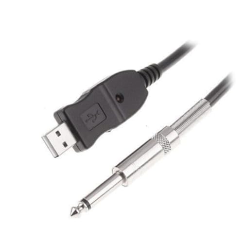 EXHUMKY USB Gitarrenkabel mit Klinkenstecker Geschirmt Audio Khz Plug Play USB Adapter für Bass und Gitarre Kompatibel mit PC Windows und Linux EXHUMKY USB Gitarrenkabel mit Klinkenstecker Geschirmt Audio Khz Plug Play USB Adapter für Bass und Gitarre Kompatibel mit PC Windows und Linux von EXHUMKY