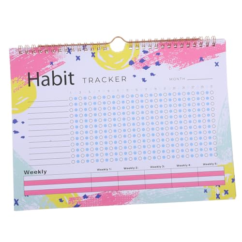 EXHUMKY Undatierter Habit Tracker Kalender mit Wochen und Tagesplaner Wiederverwendbarer Standing Habit Tracker für und Gewohnheitsverfolgung Journal und Lerntracker für Produktive von EXHUMKY