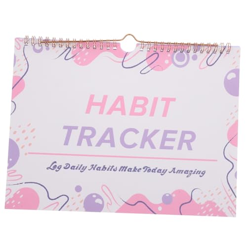 EXHUMKY Undatiertes Habit Tracker Kalender Planer mit Metallbindung Vielseitiger Zielplaner und Gewohnheitstracker für Produktivität und Motivation für Wand oder Türaufhängung von EXHUMKY