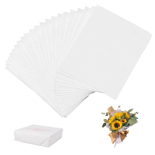 EXIN DECHEN 120 Blatt Seidenpapier Weiß, A4 Verpackungsmaterial Seidenpapier 21x30 cm,Tissue Paper,Seidenpapier zum Verpacken,Tissuepapier Bastelpapier,Seidenpapier für Geschenktüten,Pompoms,Handwerk von EXIN DECHEN
