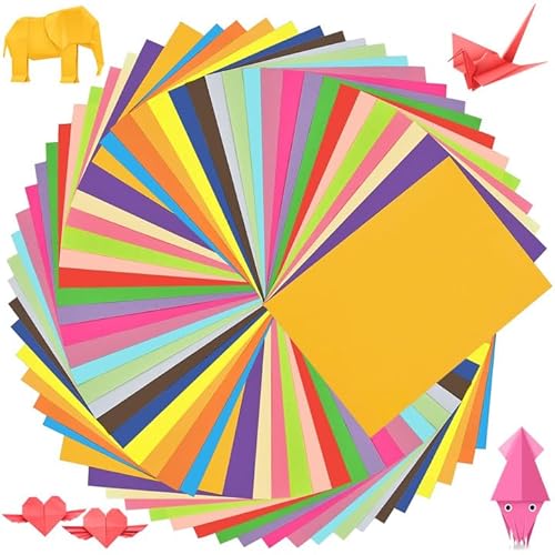 200 Blatt Bastelpapier Bunt 20 Origami Papier, Tonpapier A4 Buntes Papier Kopierpapier (70 G/M²), Buntpapier Druckerpapier Farbiges Papier zum Basteln, Diy Origami und Bastelprojekte (21x30cm) von EXIN DECHEN