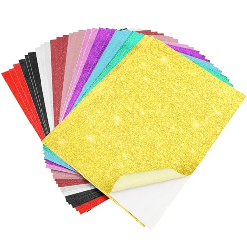30 Blatt Selbstklebend Glitzerpapier zum Basteln, Glitzer Papier Bastelpapier Bunt 10 Farben, Glitzer Folie Blatt Buntes Papier A4, Glitzerfolie Bastelmaterial für Diy Handwerk GrußKarten Scrapbooking 30 Blatt Selbstklebend Glitzerpapier zum Basteln, Glitzer Papier Bastelpapier Bunt 10 Farben, Glitzer Folie Blatt Buntes Papier A4, Glitzerfolie Bastelmaterial für Diy Handwerk GrußKarten Scrapbooking von EXIN DECHEN