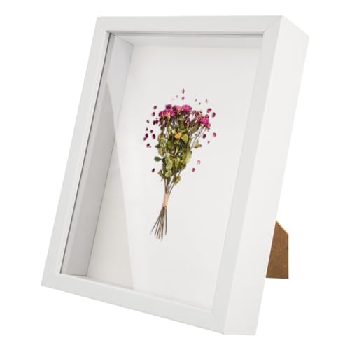 3D Bilderrahmen Weiß, 15 x 20 cm Objektrahmen zum Befüllen, Bilderrahmen Quadratischer, Tiefer Bilderrahmen Hölzern bis 3cm, 3D Rahmen für Objekte, Blumen, Hochzeitsstrauß oder Erinnerungsstücke 3D Bilderrahmen Weiß, 15 x 20 cm Objektrahmen zum Befüllen, Bilderrahmen Quadratischer, Tiefer Bilderrahmen Hölzern bis 3cm, 3D Rahmen für Objekte, Blumen, Hochzeitsstrauß oder Erinnerungsstücke von EXIN DECHEN