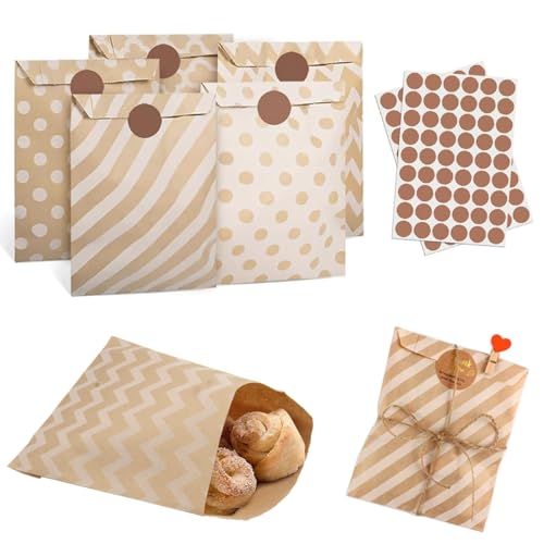 50 Stück Süßigkeiten Papiertüten,18x13cm Candy Bar Tüten,Kleine Geschenktüten Papier mit 2 Aufkleber,Bonbon Tüten Papier,Braun Kraftpapiertüten Kindergeburtstag für Party,Weihnachten,Ostern,Hochzeiten 50 Stück Süßigkeiten Papiertüten,18x13cm Candy Bar Tüten,Kleine Geschenktüten Papier mit 2 Aufkleber,Bonbon Tüten Papier,Braun Kraftpapiertüten Kindergeburtstag für Party,Weihnachten,Ostern,Hochzeiten von EXIN DECHEN