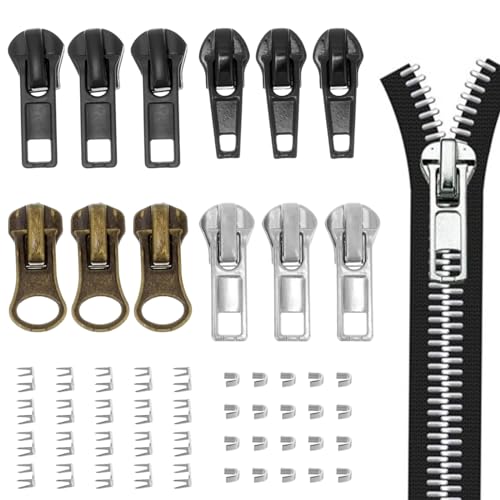 52 Stück Reissverschluss Zipper Ersatz,Reißverschluss Reparatur Set,Universal #5 Reissverschluss Schieber,Ersatz Zipper für Reißverschluss,Fix Reißverschluss Zipper für Jacken,Koffer,Jeans,Rucksäcke 52 Stück Reissverschluss Zipper Ersatz,Reißverschluss Reparatur Set,Universal #5 Reissverschluss Schieber,Ersatz Zipper für Reißverschluss,Fix Reißverschluss Zipper für Jacken,Koffer,Jeans,Rucksäcke von EXIN DECHEN