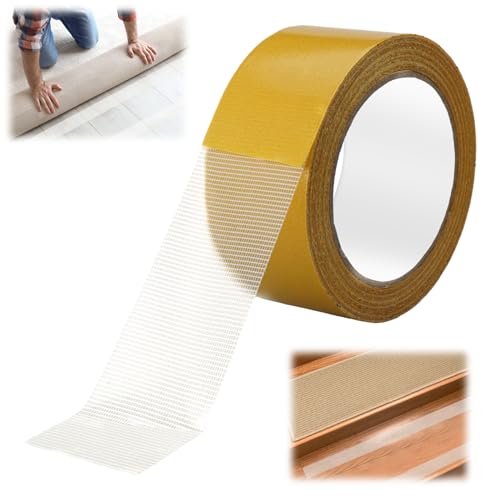 Teppichklebeband,20m x 50mm Teppichklebeband Doppelseitig Extra Stark,Hohe Haftkraft Teppich Klebeband,ohne Rückstände,Doppelseitiges Gewebe Klebeband für Verlegen von Teppich,Bodenbeläge,PVC-Belag Teppichklebeband,20m x 50mm Teppichklebeband Doppelseitig Extra Stark,Hohe Haftkraft Teppich Klebeband,ohne Rückstände,Doppelseitiges Gewebe Klebeband für Verlegen von Teppich,Bodenbeläge,PVC-Belag von EXIN DECHEN