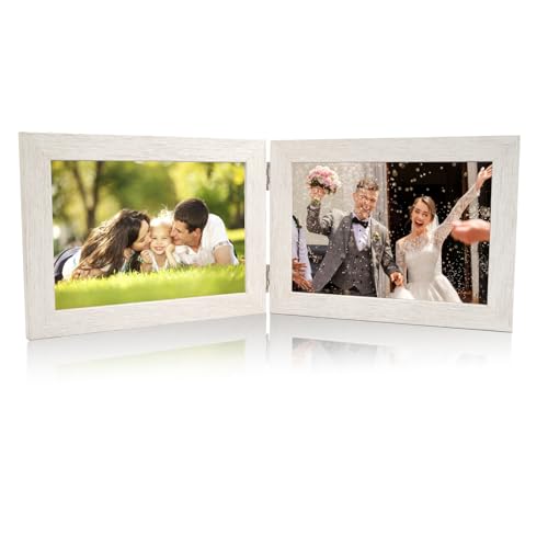 Doppelter Bilderrahmen Faltbar, Klappbarer Bilderrahmen Aus Holz, Klappbarer Fotorahmen, Faltbar Bilderrahmen Collage, Bilderrahmen 2 Fotos, für Tischausstellung oder Geschenke, Fotogröße 2x 13x18cm Doppelter Bilderrahmen Faltbar, Klappbarer Bilderrahmen Aus Holz, Klappbarer Fotorahmen, Faltbar Bilderrahmen Collage, Bilderrahmen 2 Fotos, für Tischausstellung oder Geschenke, Fotogröße 2x 13x18cm von EXIN DEHCEN