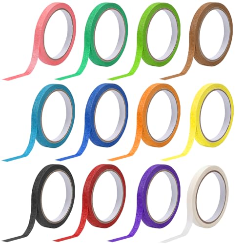 EXIN DEHCEN 12 Rollen Buntes Klebeband Farbig 10mm X 20m Farbiges Klebeband Bunt, Beschreibbar Washi Tape Set Regenbogen Masking Tape, Bunt Abklebeband für DIY Kinder Maler Lehrer Arts Labeling EXIN DEHCEN 12 Rollen Buntes Klebeband Farbig 10mm X 20m Farbiges Klebeband Bunt, Beschreibbar Washi Tape Set Regenbogen Masking Tape, Bunt Abklebeband für DIY Kinder Maler Lehrer Arts Labeling von EXIN DEHCEN