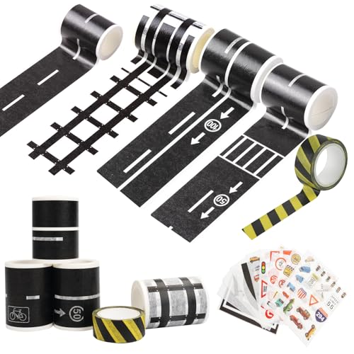 EXIN DEHCEN 15 Stück Straße Autobahn Eisenbahn Straßen Klebeband, DIY Züge Eisenbahnen Rennwagen Spur Straßenband für Spielzeugautos, Strassenbande für Spielen und Lernen, Art, DIY Crafts EXIN DEHCEN 15 Stück Straße Autobahn Eisenbahn Straßen Klebeband, DIY Züge Eisenbahnen Rennwagen Spur Straßenband für Spielzeugautos, Strassenbande für Spielen und Lernen, Art, DIY Crafts von EXIN DEHCEN