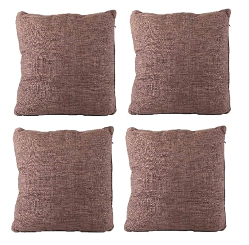EXKLUSIV HEIMTEXTIL Tischdecke 85x85 cm Tischläufer 40x140 cm Hagby Kissenbezug 40x40 cm braun 40x40 cm Kissenbezug (4 Stück) von EXKLUSIV HEIMTEXTIL