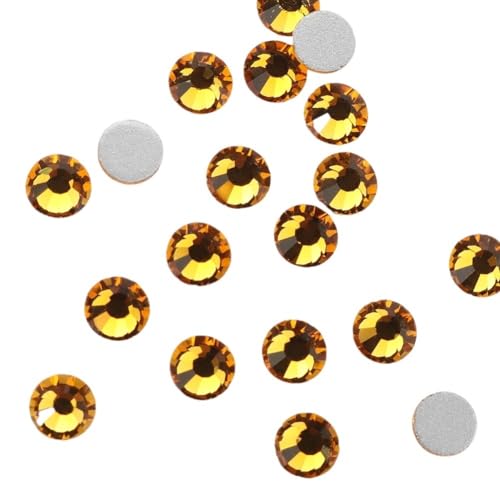 Hotfix Strass Fixierung Kristall Cristales Flatback Zurück Nicht Hotfix Strass for Taschen Bekleidung DIY Nagel Kunst(120 Topaz,3mm SS10 1440pcs) von EXKURPOO