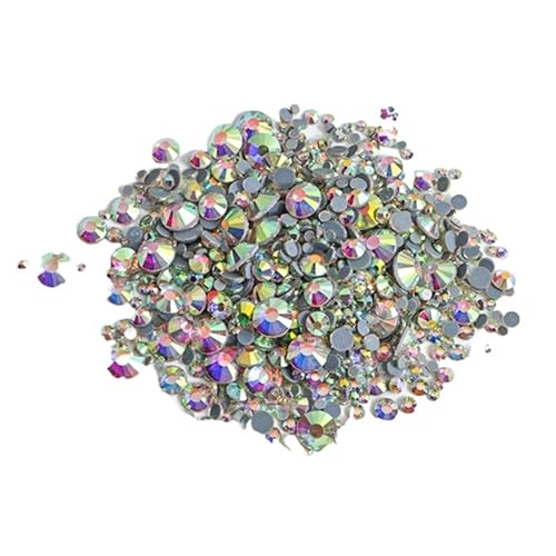 Hotfix Strass Hotfix-Strasskristall mit Kleber auf flachem Kristallglas-Strassstein(AB Gold light,SS10 2880pcs) von EXKURPOO