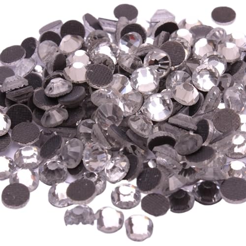 Hotfix Strass Hotfix-Strasskristall mit Kleber auf flachem Kristallglas-Strassstein(Crystal,SS20 720pcs) von EXKURPOO