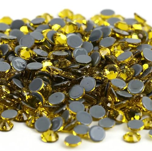 Hotfix Strass Kristall-AB-Hotfix-Strasssteine, Glas-Hotfix-Strasssteine ​​zum Aufbügeln for Nagelkunst, Nähen, Stoffdekoration(Citrine,Ss6 1440pcs) von EXKURPOO