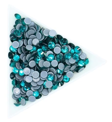 Hotfix Strass Kristall-AB-Hotfix-Strasssteine, Glas-Hotfix-Strasssteine ​​zum Aufbügeln for Nagelkunst, Nähen, Stoffdekoration(Green Zircon,Mix ss6-ss30 10gram) von EXKURPOO