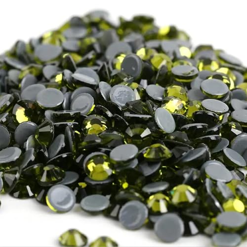 Hotfix Strass Kristall-AB-Hotfix-Strasssteine, Glas-Hotfix-Strasssteine ​​zum Aufbügeln for Nagelkunst, Nähen, Stoffdekoration(Olivine,Mix ss6-ss30 10gram) von EXKURPOO