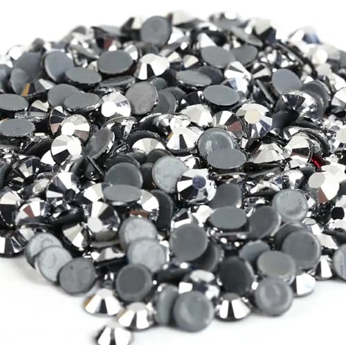 Hotfix Strass Kristall-AB-Hotfix-Strasssteine, Glas-Hotfix-Strasssteine ​​zum Aufbügeln for Nagelkunst, Nähen, Stoffdekoration(Silver Hematite,Ss6 1440pcs) von EXKURPOO