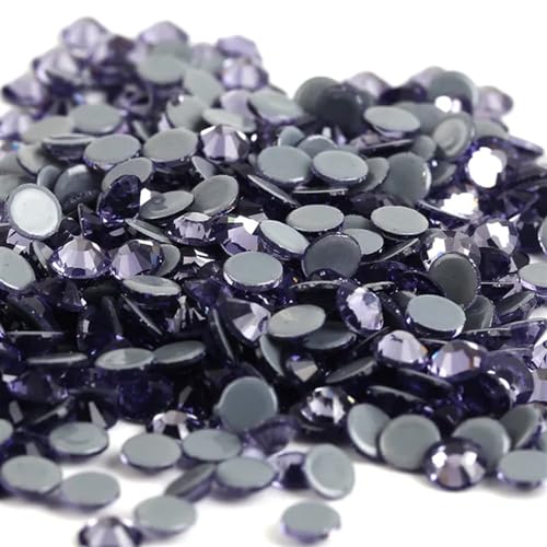 Hotfix Strass Kristall-AB-Hotfix-Strasssteine, Glas-Hotfix-Strasssteine ​​zum Aufbügeln for Nagelkunst, Nähen, Stoffdekoration(Tanzanite,Ss10 1440pcs) von EXKURPOO