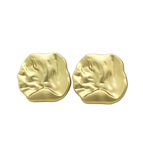 Knöpfe 10 Stück Crinkle Textur Unregelmäßige Metallknöpfe Gold Silber Licht Abstrakt for Mäntel Kleider(Light Gold,18mm-0.71in-10pcs) von EXKURPOO
