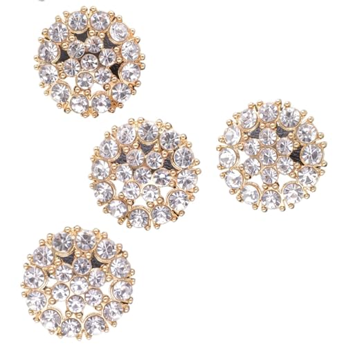 Knöpfe 10 stücke Aushöhlen Metall Taste Glänzende Sonnenblume for DIY Schuhe Dekorative Kleidung Nähzubehör(Gold,18mm) von EXKURPOO