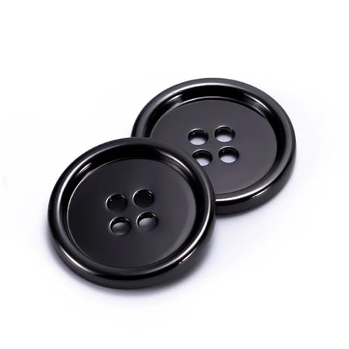 Knöpfe 10 stücke Metall Knöpfe for Kleidung Anzug Hemd Mäntel DIY Nähen Zubehör Gold Dekorative(Black,22mm(10pcs)) von EXKURPOO