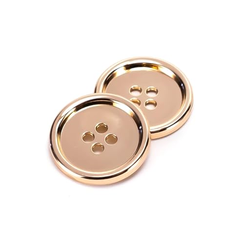 Knöpfe 10 stücke Metall Knöpfe for Kleidung Anzug Hemd Mäntel DIY Nähen Zubehör Gold Dekorative(Gold,15mm(10pcs)) von EXKURPOO