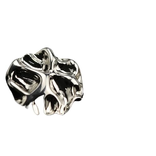 Knöpfe 10 stücke Vintage Jacke Knöpfe Unregelmäßige Form Metall Kleidung Nähzubehör Schaft for Mantel Hemd(Silver,18mm-10pcs) von EXKURPOO