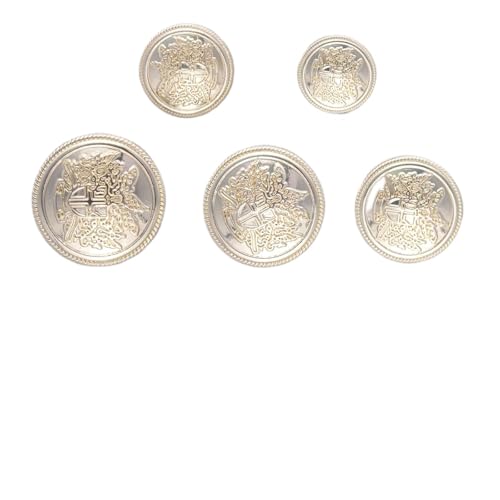 Knöpfe 15 stücke Metall Knöpfe Vintage College Stil Anzüge Hand-genäht Mantel Kleidung Goldene Abzeichen(9K Gold,18mm) von EXKURPOO