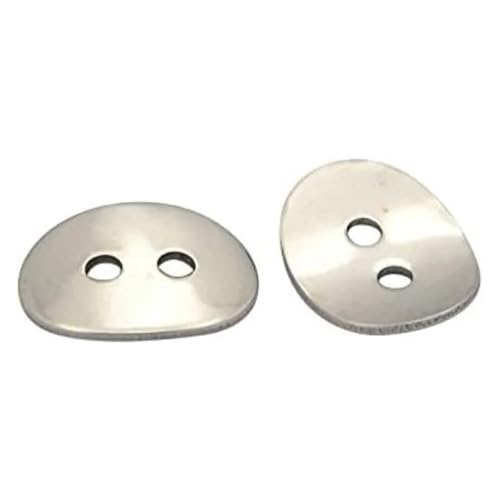 Knöpfe 20 Stück Edelstahl-Nähknöpfe, gebogen, flach, oval, Metall, for die Herstellung von Armbändern und for Basteln Knöpfe 20 Stück Edelstahl-Nähknöpfe, gebogen, flach, oval, Metall, for die Herstellung von Armbändern und for Basteln von EXKURPOO