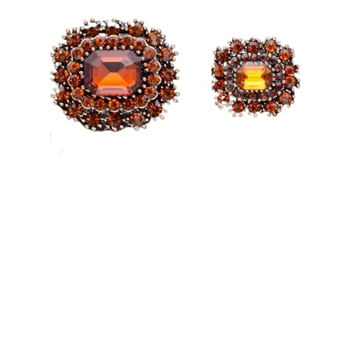 Knöpfe 6 stücke Tasten Strass Dekorative Aushöhlen for Frauen Shirts Pullover Mantel Jacke Nähzubehör(Brown) von EXKURPOO