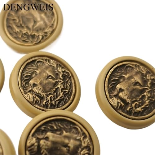 Knöpfe Harz und Metall Kombination kleine Knöpfe Hemd Manschetten Kleidung Nähzubehör(Color02,15mm 6pcs) von EXKURPOO