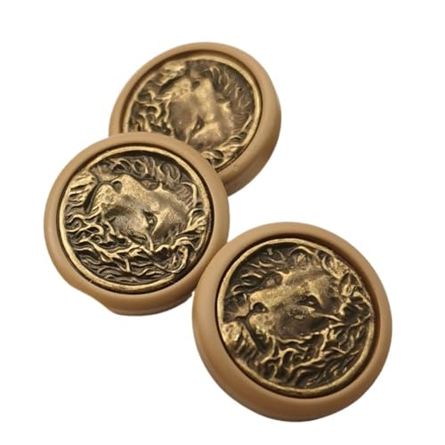 Knöpfe Harz und Metall Kombination kleine Knöpfe Hemd Manschetten Kleidung Nähzubehör(Color04,15mm 6pcs) von EXKURPOO