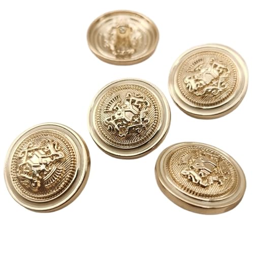 Knöpfe Metallknöpfe Golden Fashion College Style Anzug Handgenäht Mantel Kleidung Nähen(Color01,20mm 6pcs) von EXKURPOO